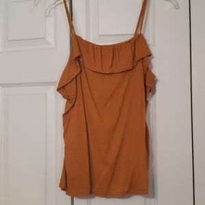 Ruffle embellished tank